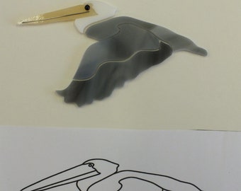 Pre-Cut Stained Glass Pelican Kit