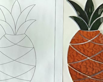 Pre-Cut Pineapple Stained Glass Kit