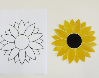 Pre-Cut Stained Glass Sunflower Kit