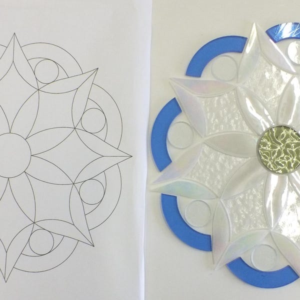 Kit de mandala de aleluya de vitral precortado