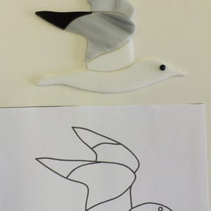 Pre-Cut Stained Glass Seagull Kit