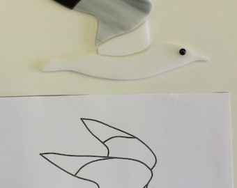 Pre-Cut Stained Glass Seagull Kit