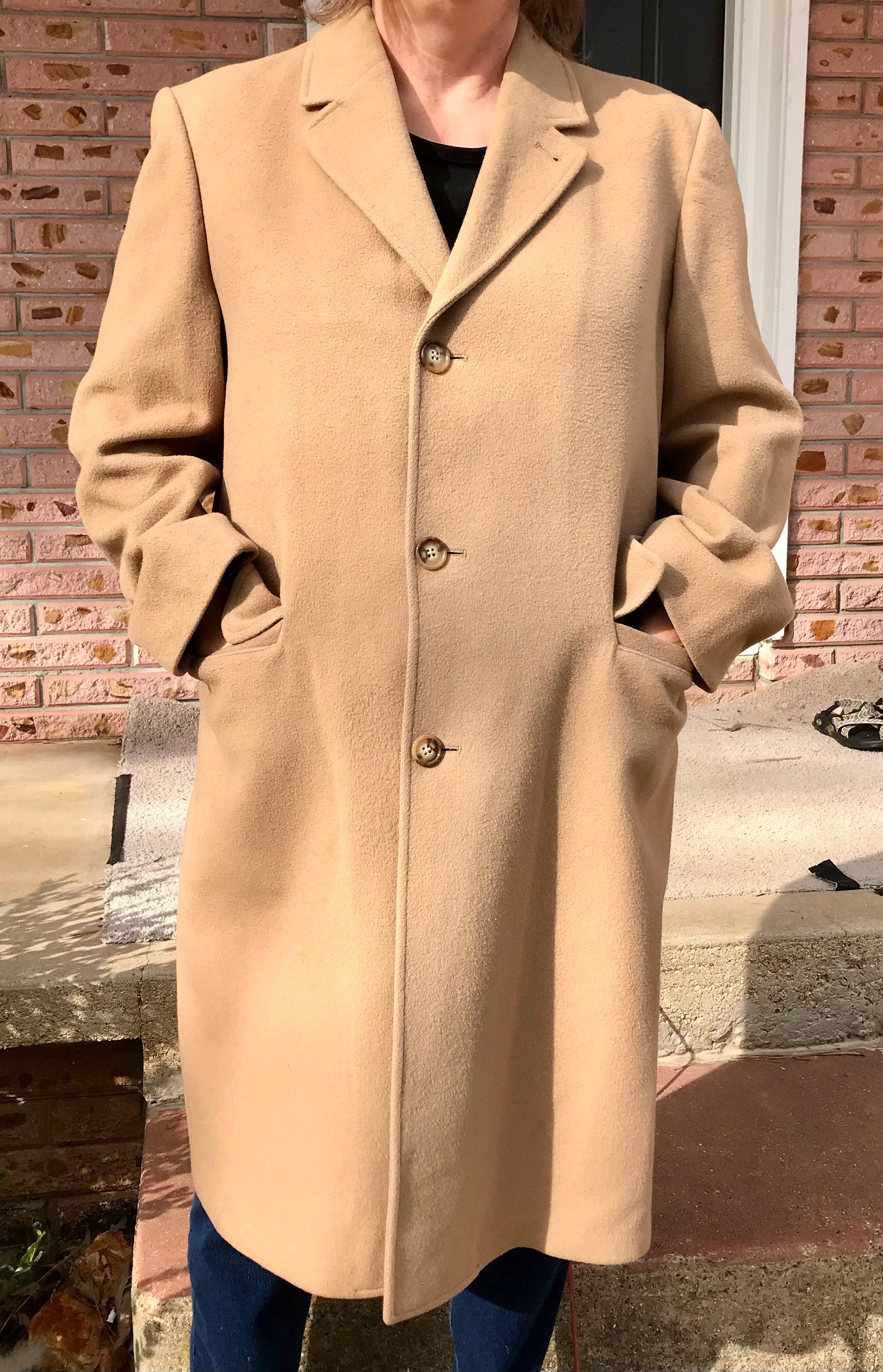 Camel Wool Coat Etsy Singapore