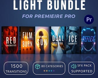 1500+ Premiere Pro Transitions, Film Effects (Instant Download)