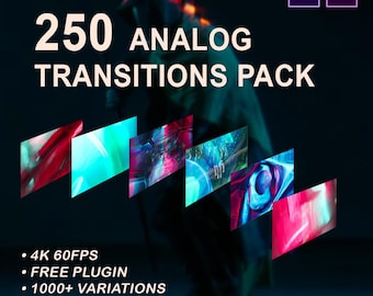 Analog Video Transitions, 4K 60fps Presets for Premiere Pro & After Effects