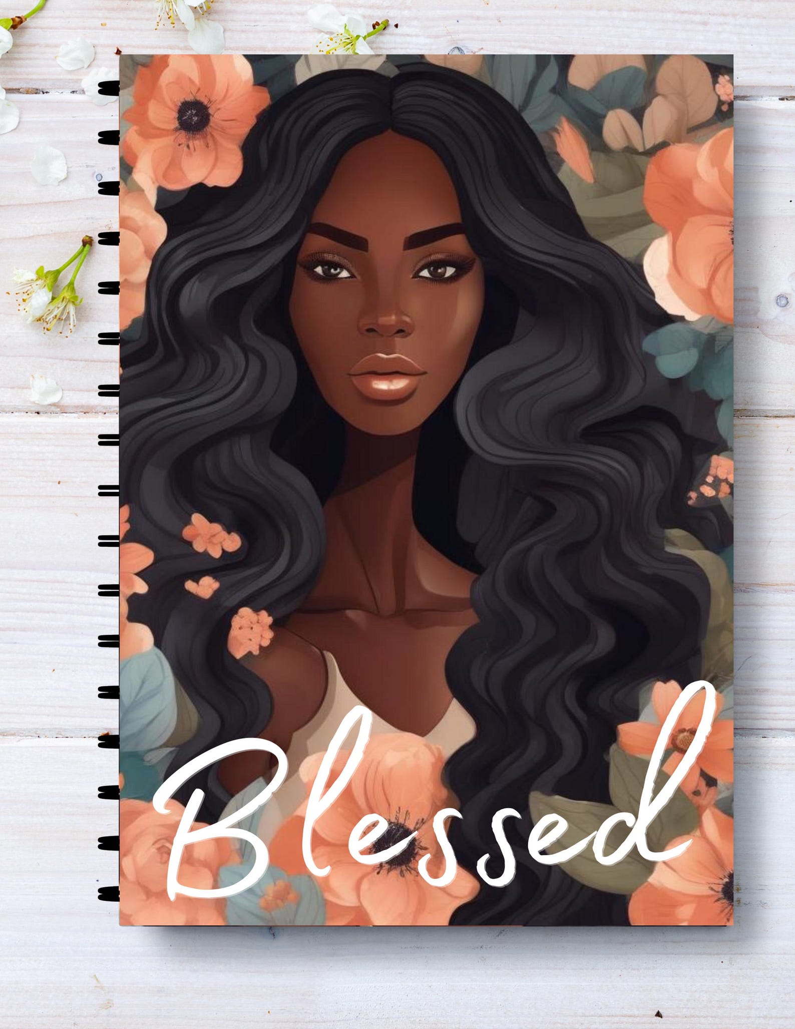 Black Woman Affirmations Journal Cover, Planner Cover, Black Woman ...