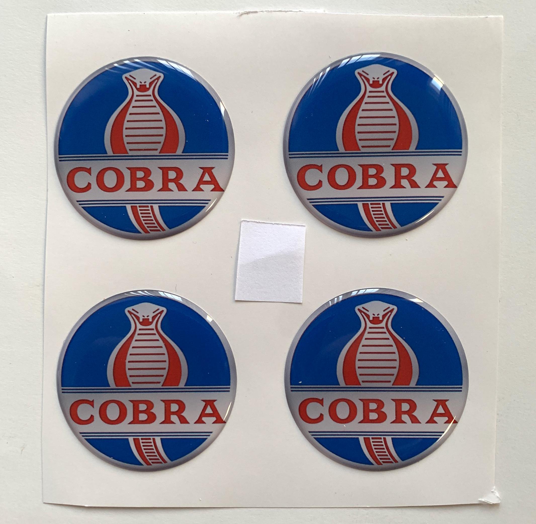 Excellent Quality/Set x 4 Self-Adhesive Silicone Stickers Logo Shelby Cobra for Wheel center hub caps/ Rims Tuning / Wheel Accessories