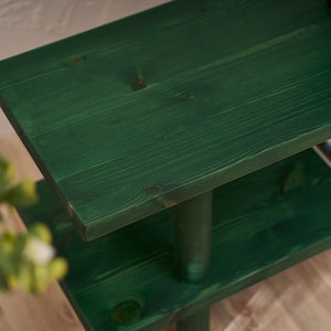 Solid Wood TV Stand: Minimalist Media Console with Shelf image 7