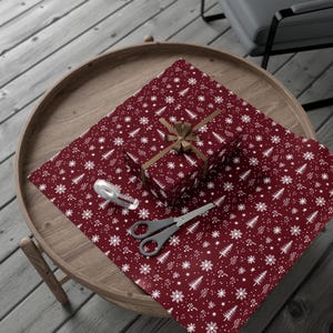 Carta da regalo, decorazione per albero di Natale a forma di fiocco di neve - Decorazioni per feste, carta da regalo personalizzata, festiva - finitura opaca e satinata