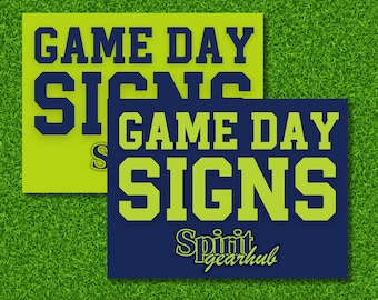 10 Custom Game Day Cheer Signs – Double-Sided & Full Color – Fast Shipping!