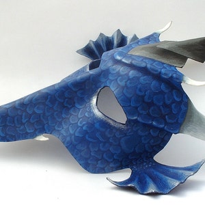 Blue Dragon leather mask image 1