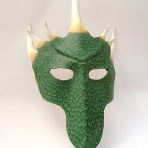 Green Dragon leather mask image 2