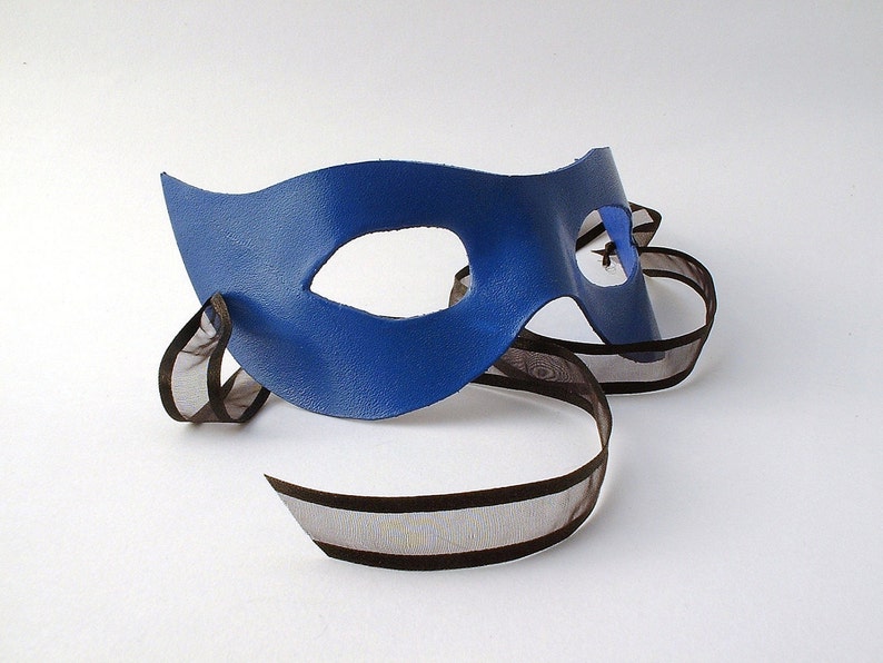 Leather Superhero Mask available in multiple colors image 1