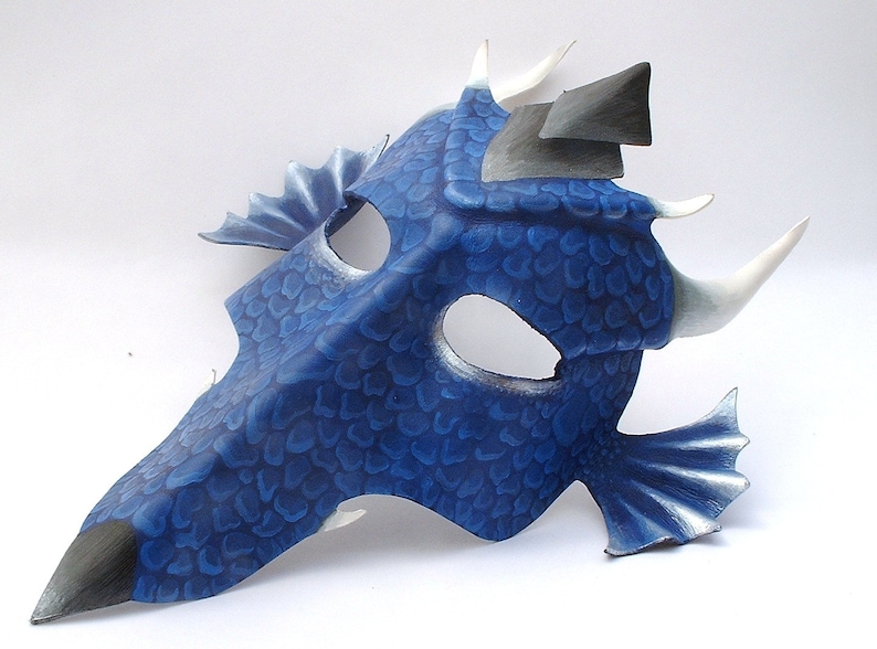 Blue Dragon leather mask image 3
