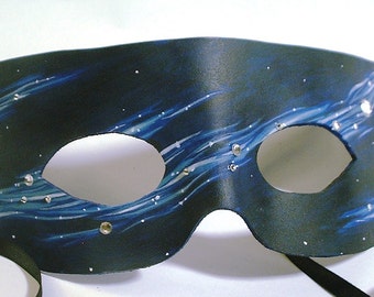 Milky Way leather mask with Swarovski crystal accents