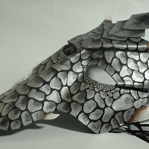 Silver Dragon leather mask