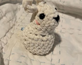 crochet bunny keychain