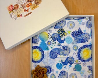 Van Gogh Musselin Babydecke: Leichtes Swaddle, Geschenk zur Geburt