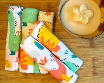 Muslin Baby Burp Cloths: Näsdukar i ekologisk bomull, set om 5