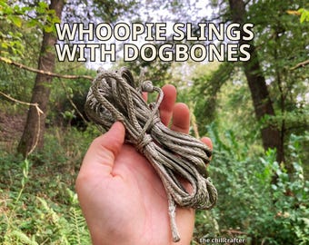 Ultralight Hammock Suspension - Adjustable - Whoopie Slings with Dogbones - UHMWPE (Nexsteel, Dyneema-like) - chillcrafted