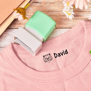 Sello para ropa, sello con nombre para ropa, sello de tela personalizado, sello textil, sello con nombre personalizado para ropa, sello de tela, marcadores de ropa