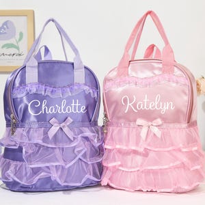 Ballerina Bag Rucksack mit Monogramm, Mädchen-Rucksack, personalisiertes Geschenk für Mädchen
