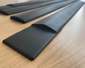 Matte Black Car Door Protector Strips: Universal Fit, ABS Plastic, 4 Pcs