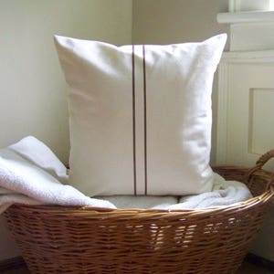 Striped Grain Sack Pillow - you choose the size & stripe color!
