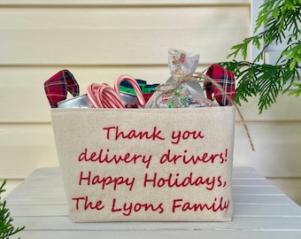 Custom Thank you Delivery Drivers Basket