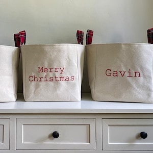 Personalized Christmas Bins