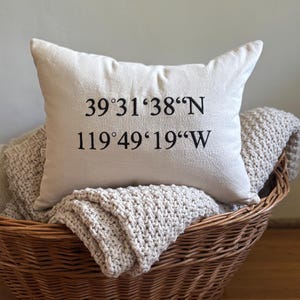Individuelles Koordinaten Kissen - Du bestimmst den Ort!