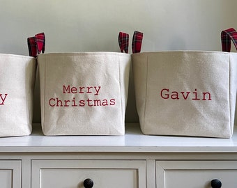 Personalized Christmas Bins