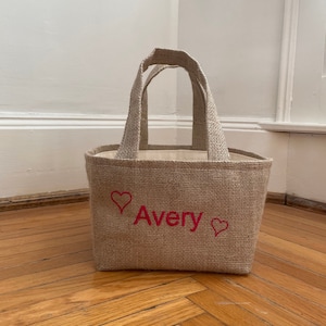 Embroidered Valentines Day Basket