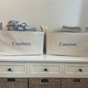 Personalized Canvas Baskets