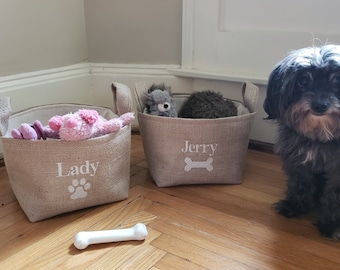 Personalized Dog Toy Basket