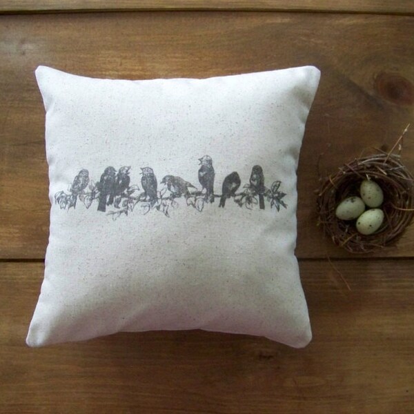 Bird Pillow Cover Etsy