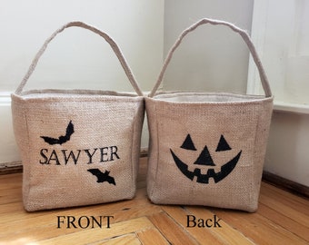 Two sided Personalized Halloween Tote