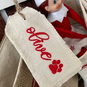 Farmhouse Stocking Name Tag
