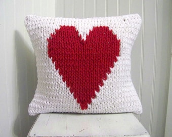 Crochet Heart Pillow