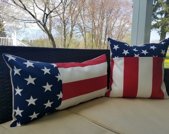 Cuscino con bandiera americana