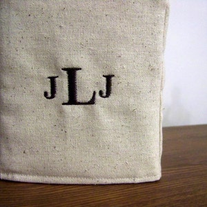 Custom Tissue Box Cover you choose the initials image 2