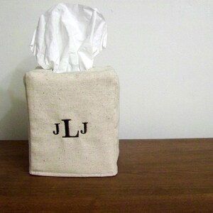 Custom Tissue Box Cover you choose the initials image 3