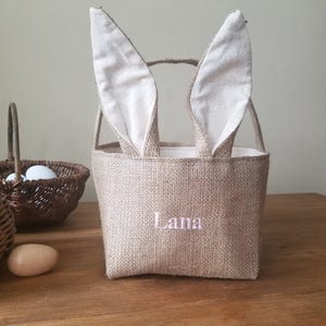 Burlap Bunny Easter Basket image 1