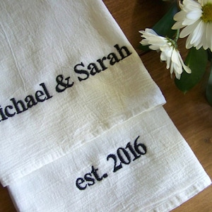 Set of 2 Personalized Tea Towels
