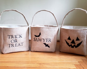1 Sided Personalized Trick or Treat Bag