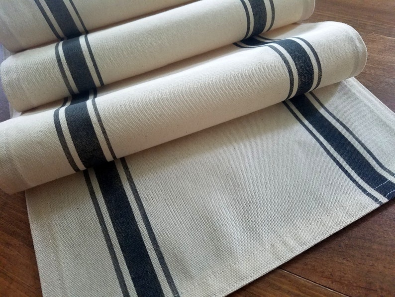 Farmhouse Grain Sack Table Runner image 5