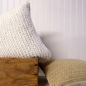 knit pillow ivory - linen - snow - winter white - cozy - sweater pillow