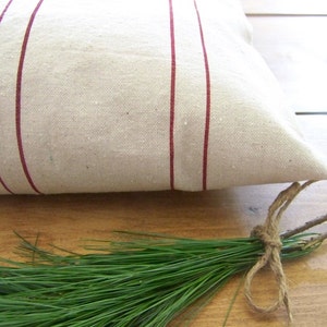 Custom Stripe Vintage Style Grainsack Pillow
