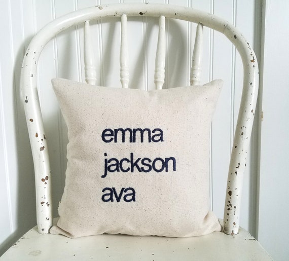Personalized Name Pillow Family Personalized Gift Etsy
