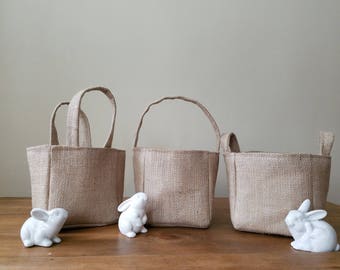 Plain Burlap Easter Basket